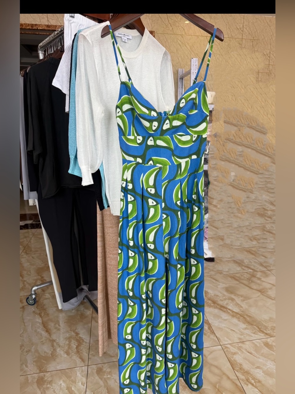 Farm Rio Tucabana Blue Jumpsuit, M - Picture 5 of 7